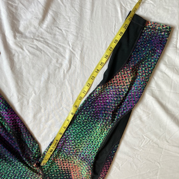 Nike Rainbow Polka Dot Mesh Leggings Medium - Picture 5 of 9